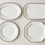 Conjunto 4 Travessas Porcelana Platina - Servir Premium